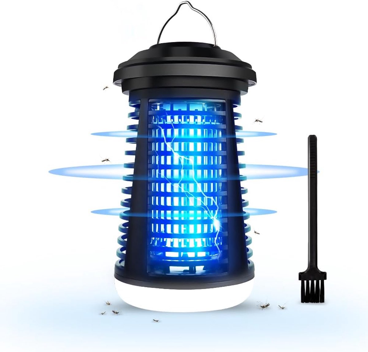 SnelShoppen - 2-in-1 Elektrische Insectenverdelger - 4200 V Vlieg- en Muggenlamp met 15 W LED, Waterdichte Anti-Muggenlamp voor Tuin, Patio en Feestje