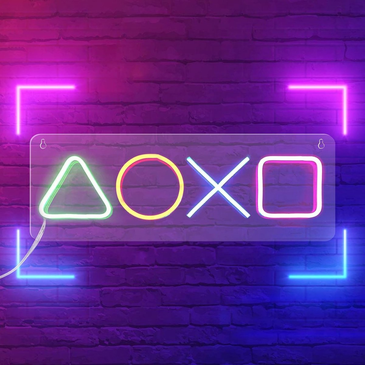 SnelShoppen - Colorful Neon Sign Gamer, USB Neon Licht voor Jongenskamers, LED Wanddecoratie 42x13 cm, Ideaal voor Streamers en Kids, Felgekleurde Neo