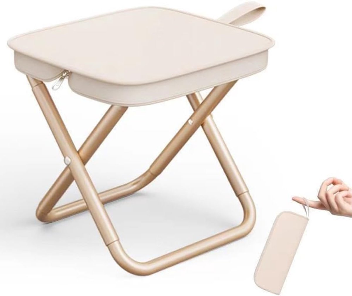 SnelShoppen - Draagbare Klapkruk - Inklapbare Campingstoel - Mini Vouwkruk - Lichtgewicht Kruk voor Kamperen, Vissen, Wandelen, Barbecueën, Strand - D