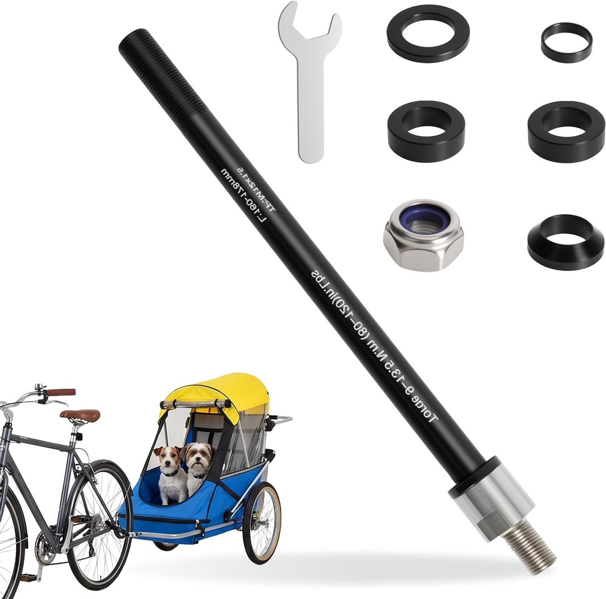 Duurzame 12mm Fietsenassen voor Fietstrainers - Geschikt voor Thuisgebruik, Stabiel en Betrouwbaar