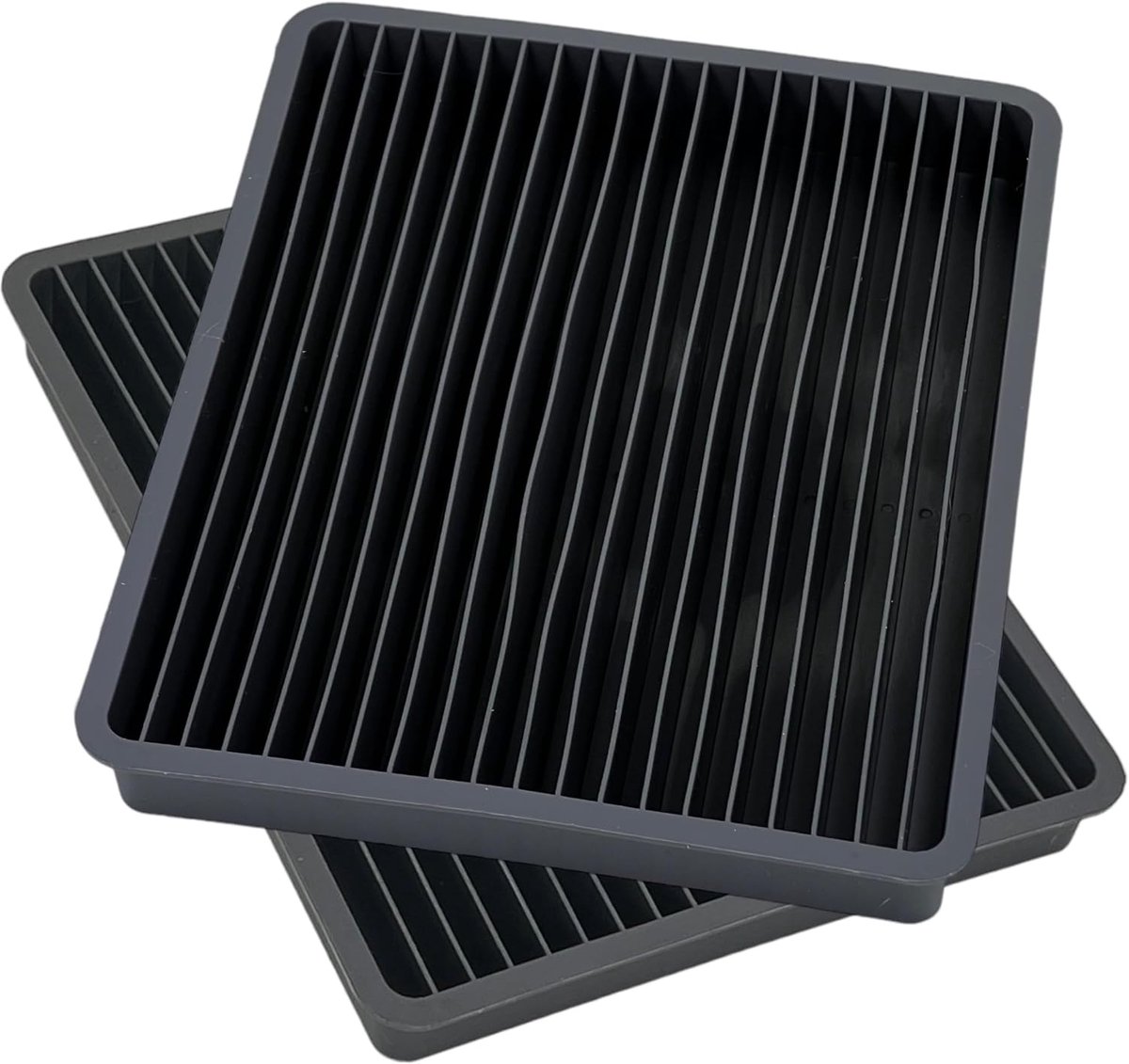 IJsblokjesvormen - Siliconen vorm voor crushed ijs - 17 x 13 cm - Set van 2 - Perfect voor cocktails - Vaatwasserbestendig