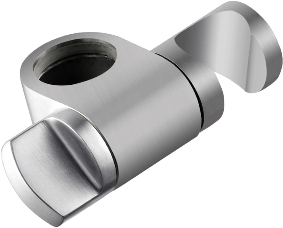 SnelShoppen - Drenky Douchehouder voor Douchebuis 25mm, Vervangbare Douchekop Houder van 304 RVS, Brush Afwerking, 360 Graden Rotatable, Universeel