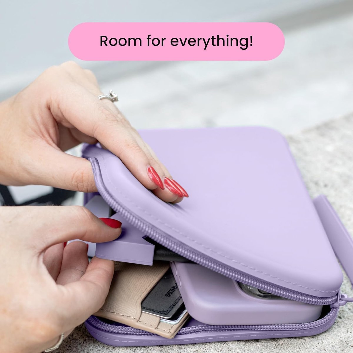 SnelShoppen - Multifunctionele Silicone Clutch voor E-Readers en Telefoon - Geschikt voor 6'' Kindles, Kobos, Nook, 6.8'' Paperwhite, iPad Mini 6 - Pe