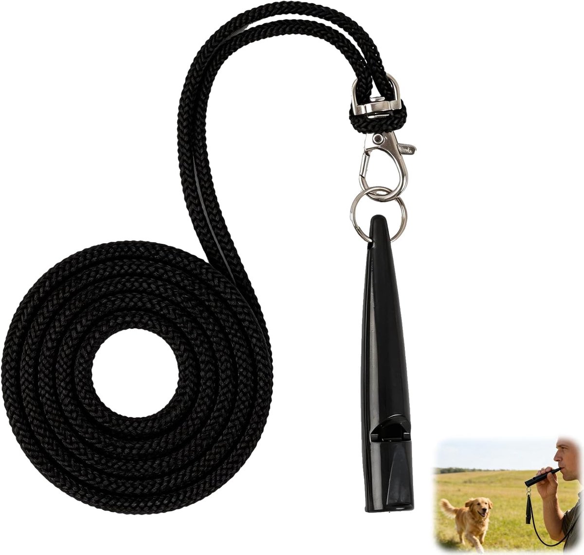 SnelShoppen - Dog Whistle, Noiseless Professionele Trainingsfluit voor Honden, Effectieve Recall, Geluid Controle, Met Pipe Strap, Geschikt voor Alle