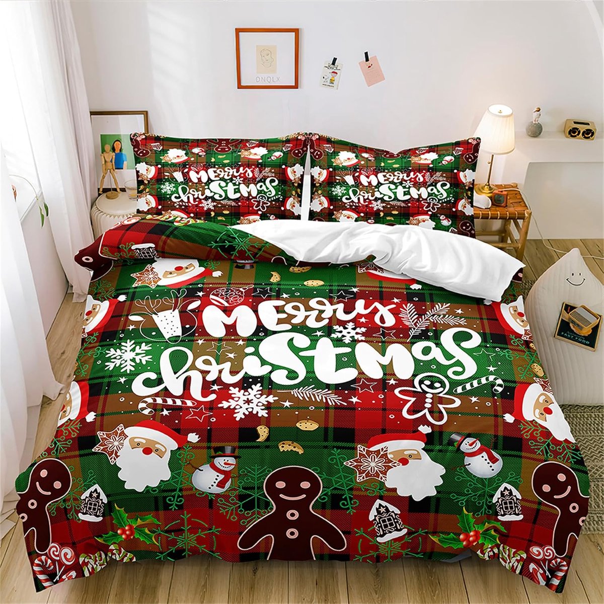 SnelShoppen - Luxe Dekbedovertrek Set 155x220 cm Grijs Wit Gestreept 3-delig Modern Patroon Ademend Zacht Microfiber met Rits Kussenslopen 80x80 cm