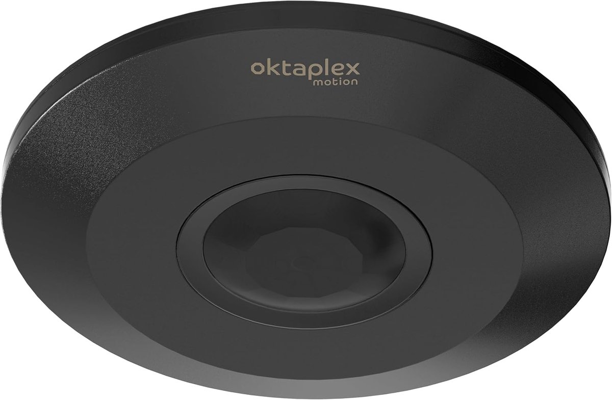SnelShoppen - Bewegingssensor 360° 6m PIR Detector Plafond Sensor Binnen Compact Zwart 230V LED Geschikt voor Thuisgebruik