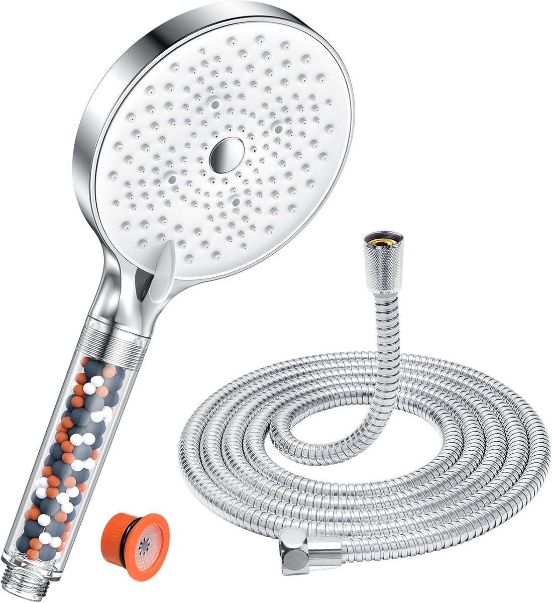 SnelShoppen - Filterdouchekop en Slang met 1,6 m Slang - YEAUPE PRO Power Douchekop en Slang voor Laag Druk Water, Universele Elektrische Douchekop vo