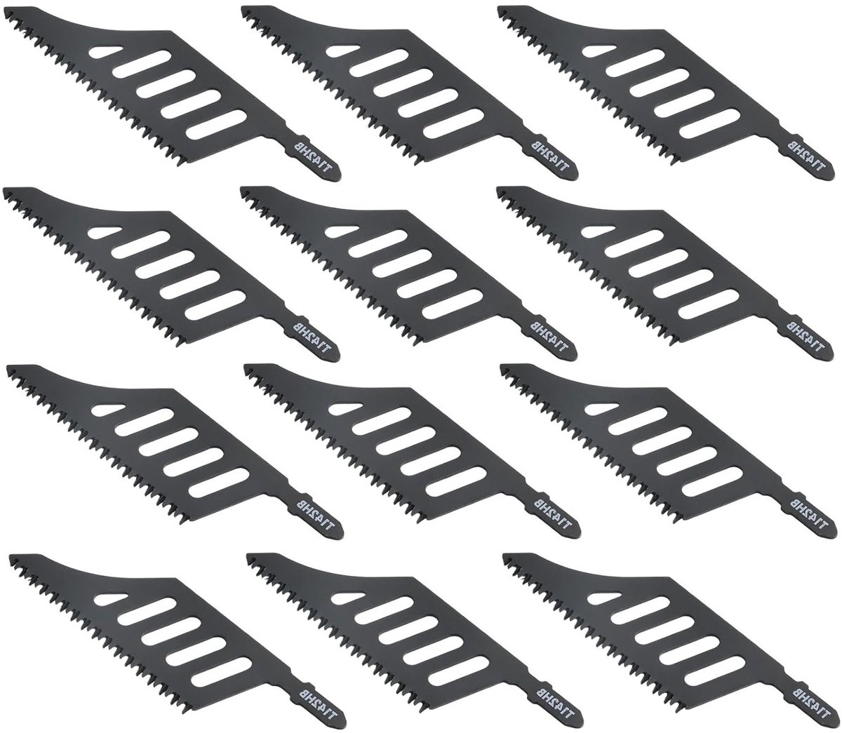12 Stuks T-Sleuf Jigsaw Bladen voor Scrollzaag - Professionele Zaagbladen voor Hout, Kurk en MDF