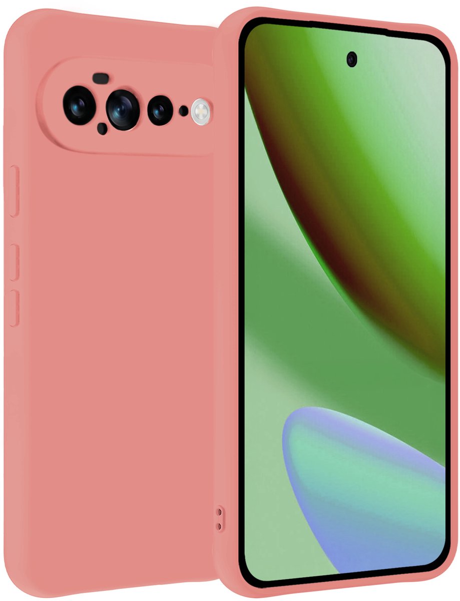 Hoesje Geschikt voor Google Pixel 11 Pro XL - Sterk & Shockproof - Hoes Cover - Siliconen Case - Lichtroze