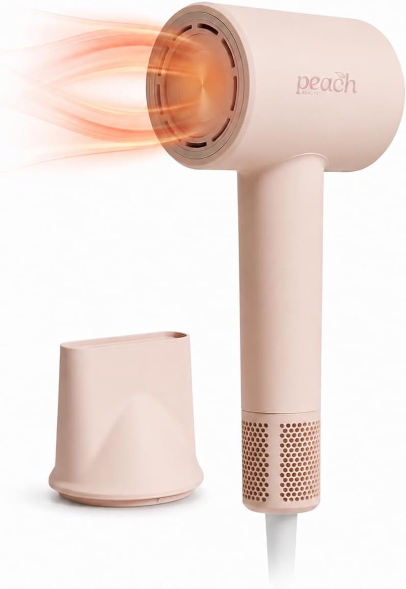 Thijox - Ionische Föhn 1600W Professionele Haardroger met 102.000 RPM Brushless Motor | Sneldrogend & Pluisvrij | 4 Warmtestanden | Stil 79 dB | Roze