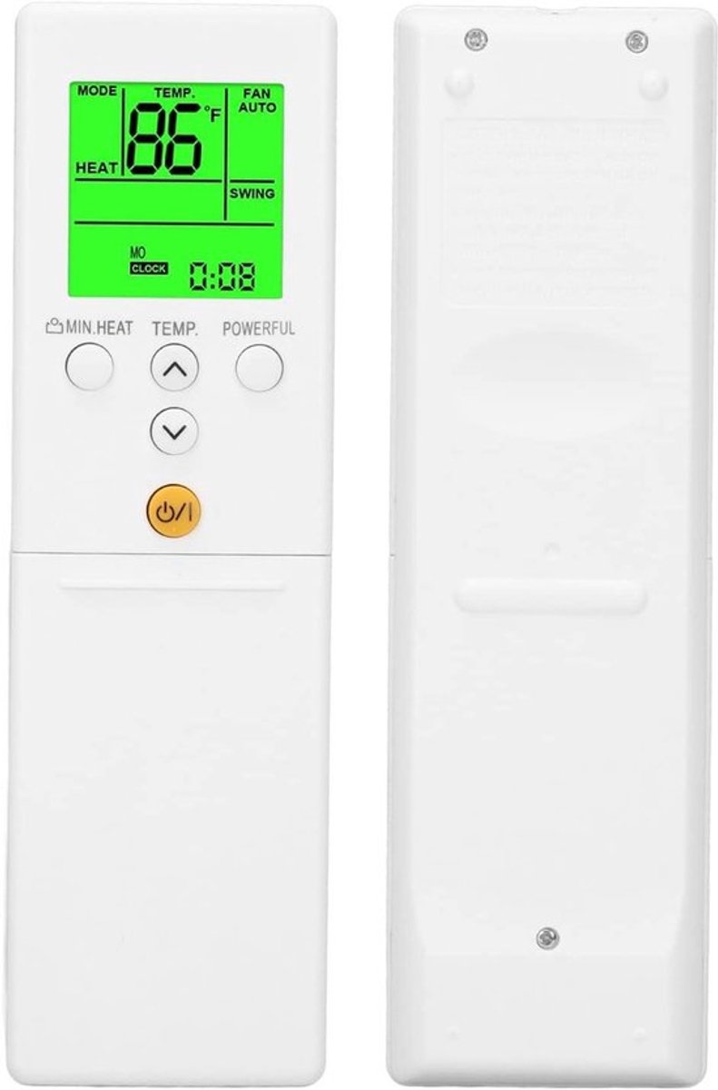 Airconditioner Afstandsbediening met Dubbel Display voor Airconditioners - Compatibel met Verschillende Modellen, Inclusief AR REM1U - Vervangende Afstandsbediening - Handig en Betrouwbaar - Eenvoudige Bediening