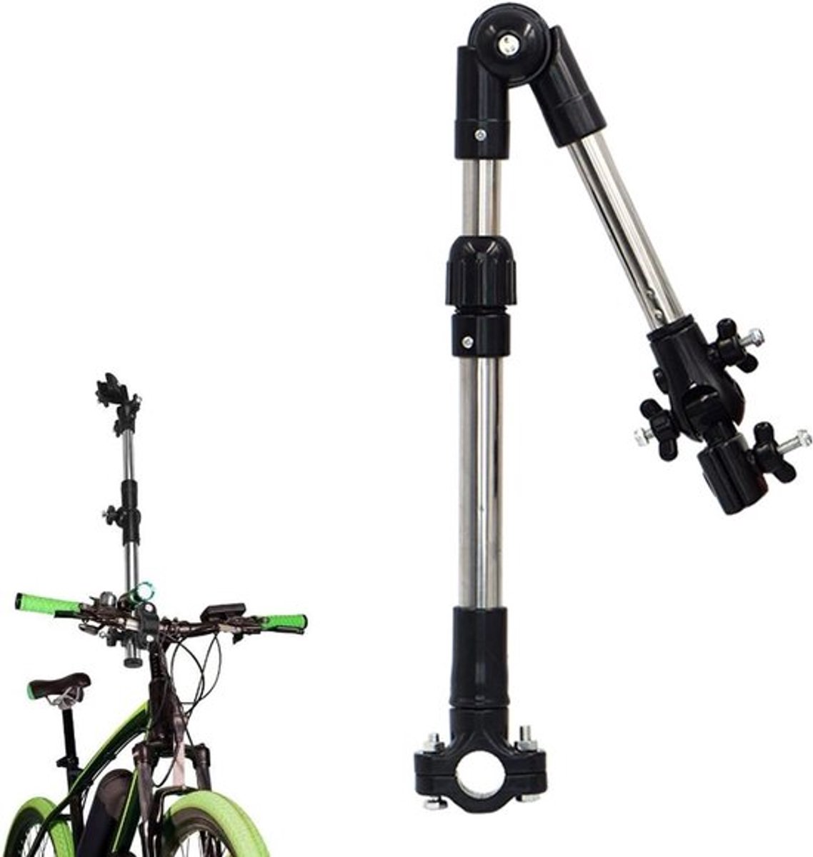 Parapluhouder voor kinderwagen en fiets, verstelbare roestvrij stalen parasol voor outdoor