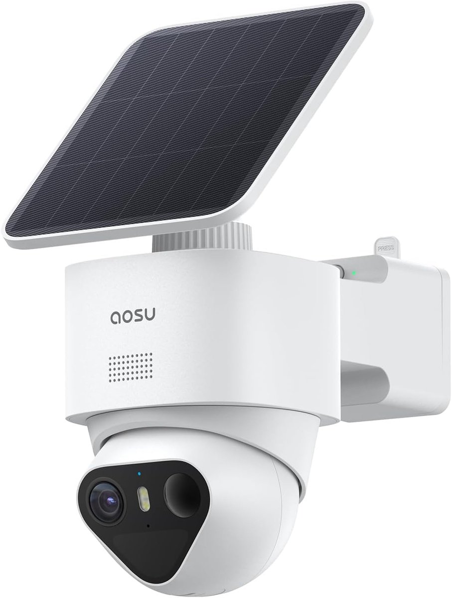 SnelShoppen - 4K Outdoor Bewakingscamera met Solar Batterij, Kleur Nachtzicht, Radar PIR, 360° Beveiligingscamera voor Tuin, Camping en Buiten