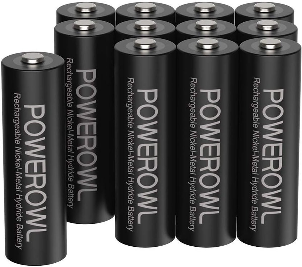 SnelShoppen - Oplaadbare AA Batterijen 2800mAh Ni-MH, Laag Zelfontlading, 1200 Cycles, 12 Stuks, Milieu Vriendelijk, Ideaal voor Speelgoed, Verlichtin