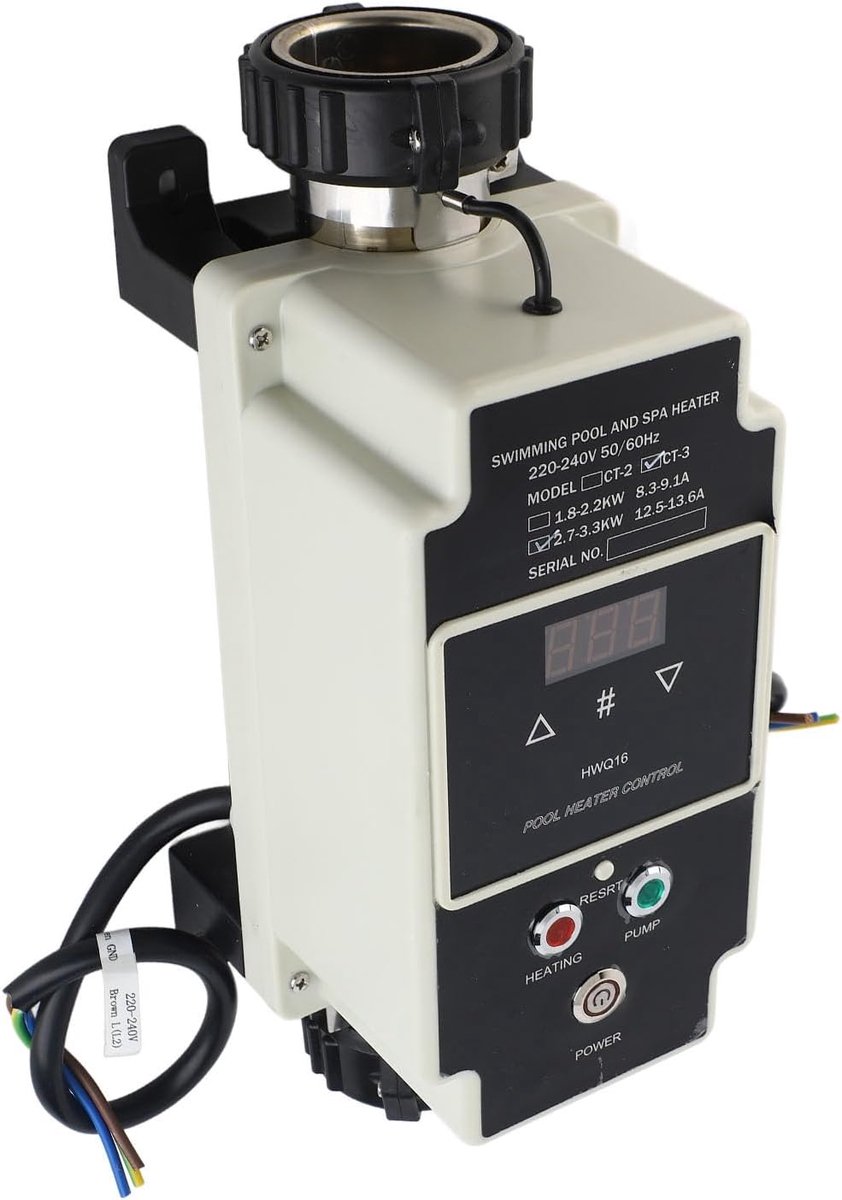 SnelShoppen - Pool Heater Water Heater Thermostat met Digitale Display en RVS voor Badkuip - Geschikt voor Massagebaden, SPA en Circulatiesystemen