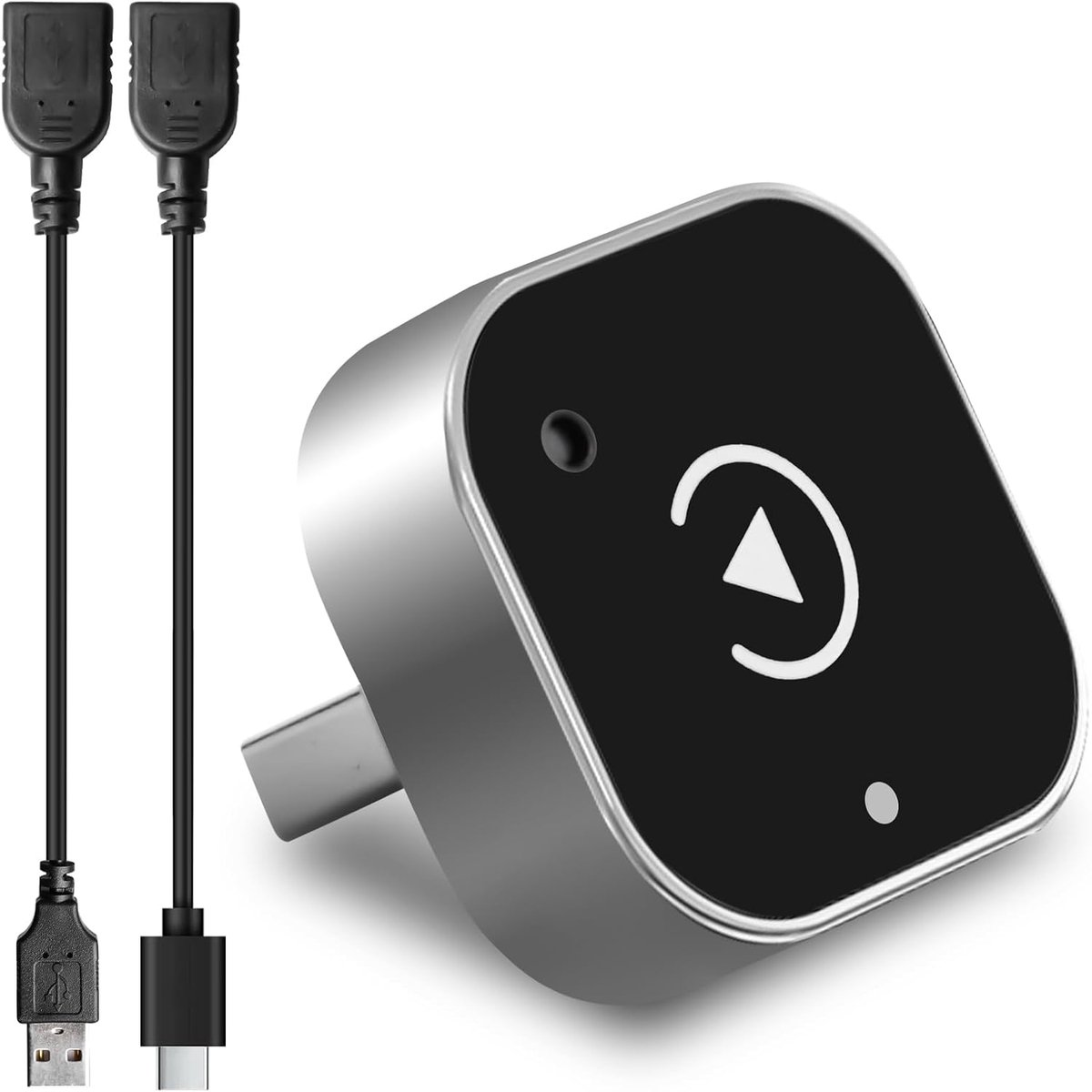 SnelShoppen - Wireless CarPlay Adapter 2-in-1, Plug & Play USB/Type-C, Draadloze Verbinding voor iOS 10+/Android 11+ Auto's, Navigatie, Muziek en Hand