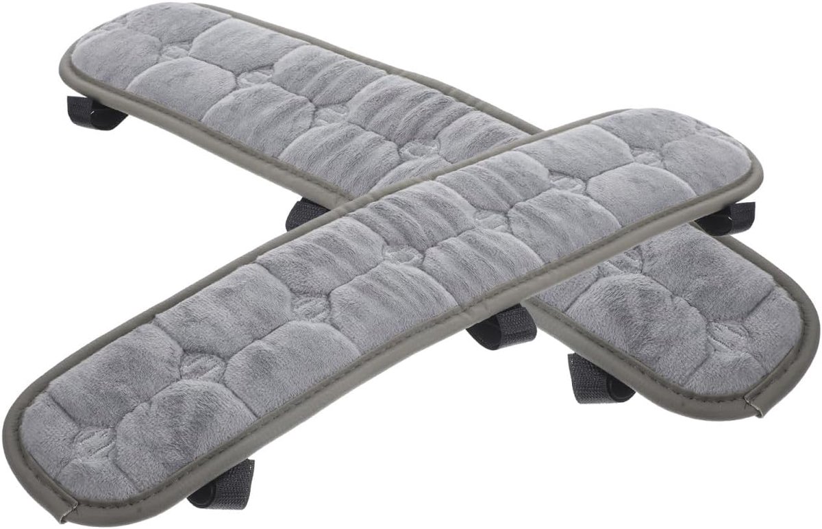 SnelShoppen - Elastische Armleuning Covers voor Kantoorstoelen - Bescherming tegen Kou, Vuil en Vingerafdrukken - Ergonomisch, 45 cm, Zwart, Voor Kant
