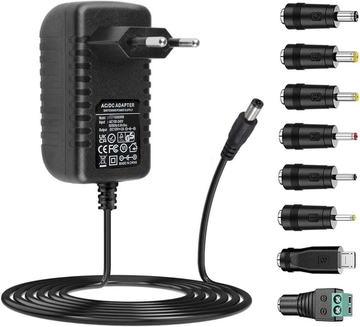 SnelShoppen - Universele AC Adapter 5V 6V 9V 12V 15V 24V Switching Power Supply DC12V 2A voor Apparaten, Laptops, LED Verlichting en Meer