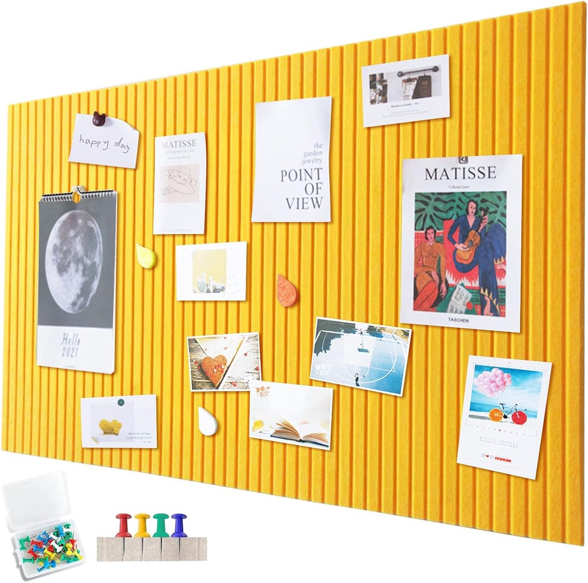 SnelShoppen - Grote Vilt Prikbord Zelfklevend 120 x 90 cm - Decoratief Prikbord 1 cm Dikte - Vouwbaar Fotobord - Memo Bord voor Kantoor, Keuken en Woo