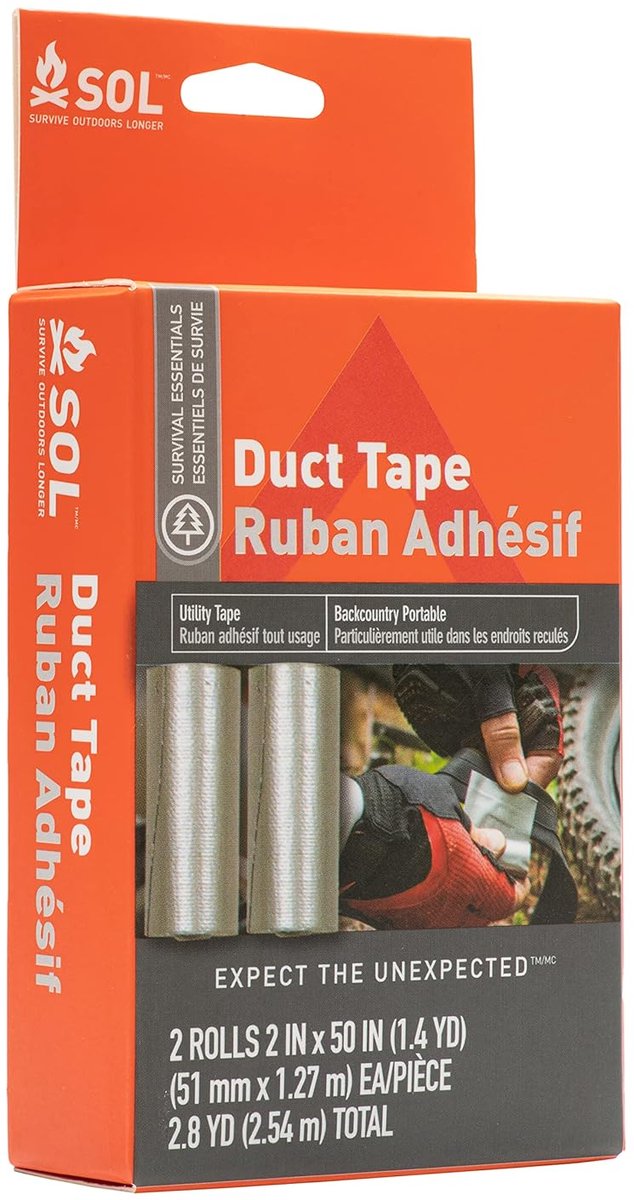 SnelShoppen - Duct Tape Canvas Unisex Grijs - 2 Rollen 5 x 127 cm - Sterk Plakband voor Herstel, Creatieve Projecten, Kamperen en Thuisgebruik