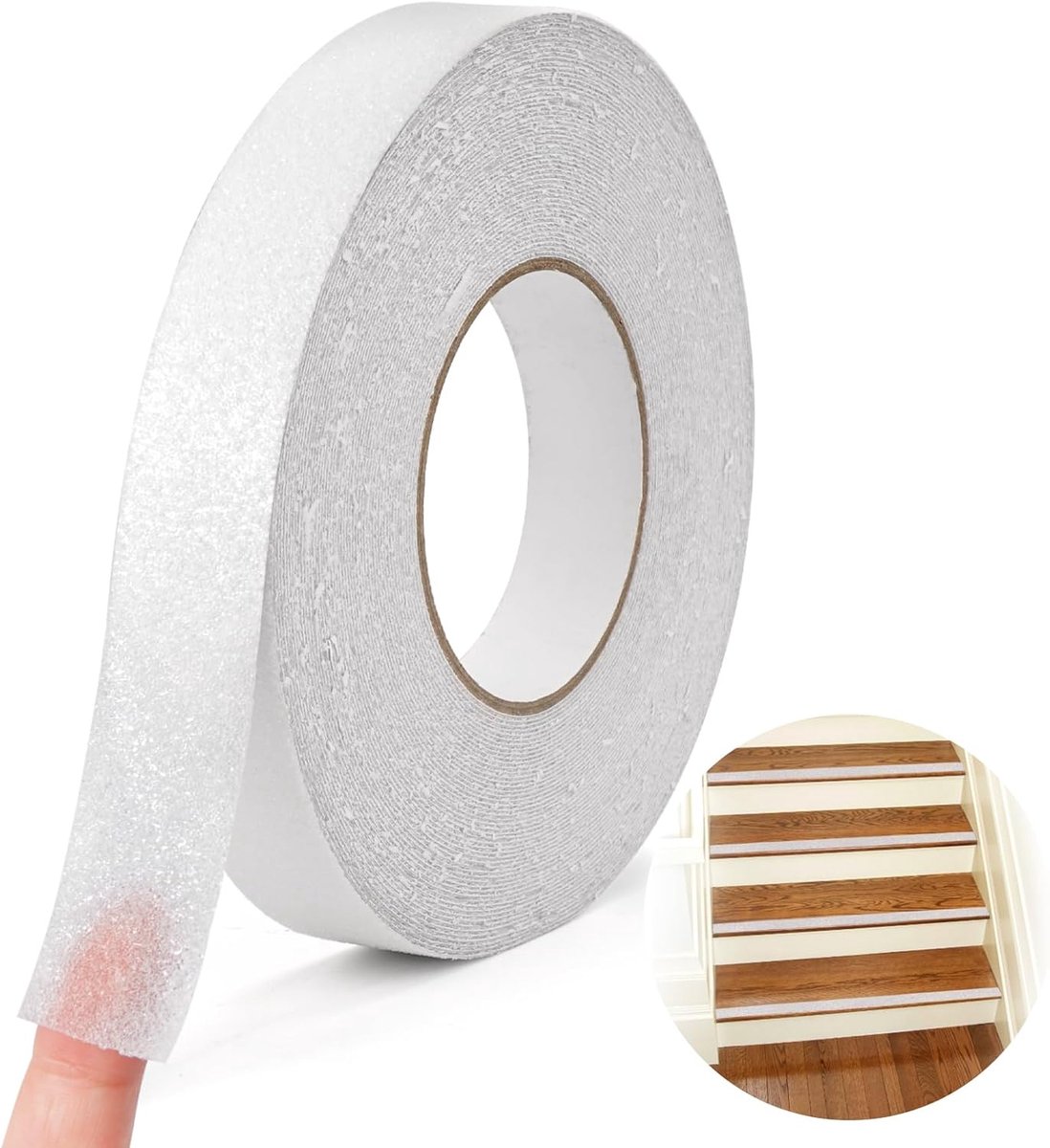 SnelShoppen - Non-slip Adhesive Tape 2.5 cm x 20 m | Antislip Tape voor Traptreden | Veilig en Duurzaam PVC | Geschikt voor Binnen en Buiten | Slijtva
