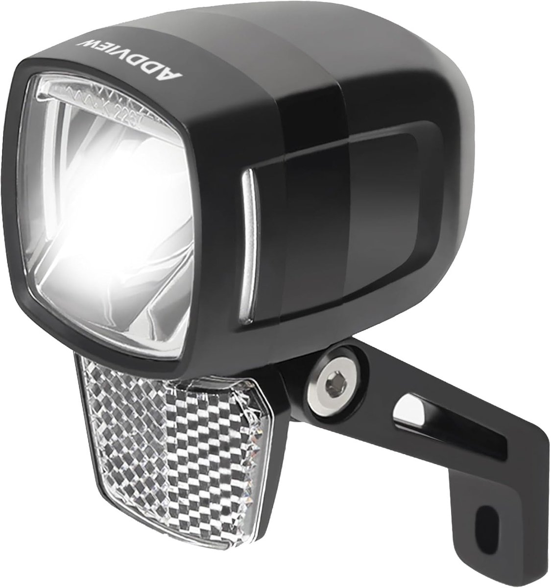 SnelShoppen - Dynamo Fietslicht 80 Lux met Heldere Verlichting, Helderheidssensor, Aluminium Bevestiging, IP65, Voor Dynamo of Zijkant - Veilig Fietse