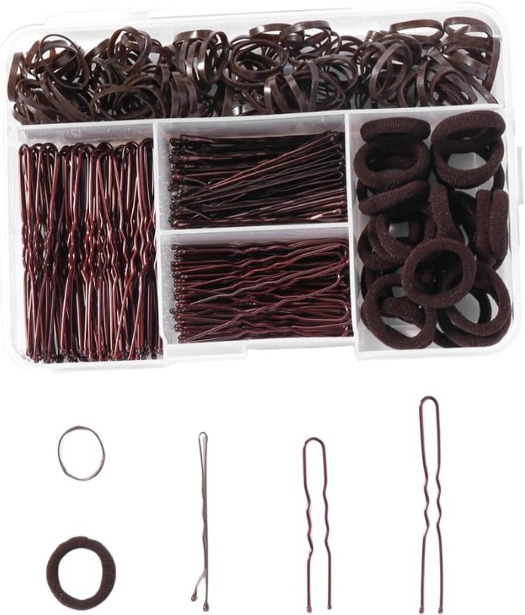 Haarspelden 300 Stuks - Diverse Maten en Kleuren - Inclusief Opbergdoos - Perfect voor Haarstyling - ShopVlot