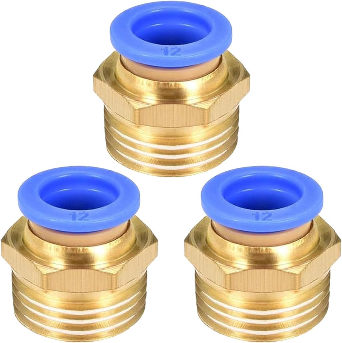 Persluchtkoppelingen 12 mm - 1/2 inch binnendraad - set van 3 stuks - snelle en betrouwbare verbindingen - ShopVlot