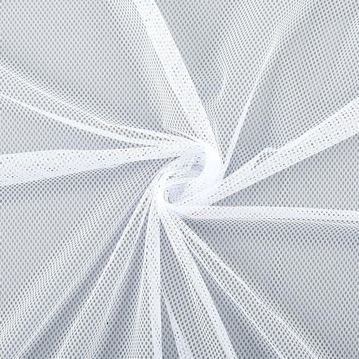 Visnet 160cm - Wit rekbaar gaas - Ademend polyester - Geschikt voor kleding en decoratie - ShopVlot