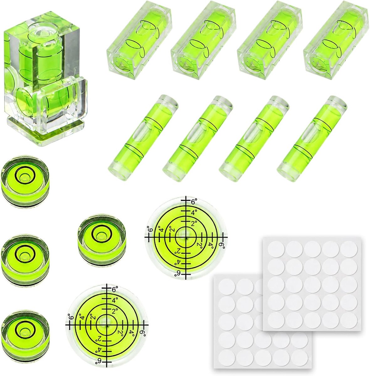 mini-waterpas 14 stuks - magnetisch - precisie-waterpas - ideaal voor caravan en camping - ShopVlot