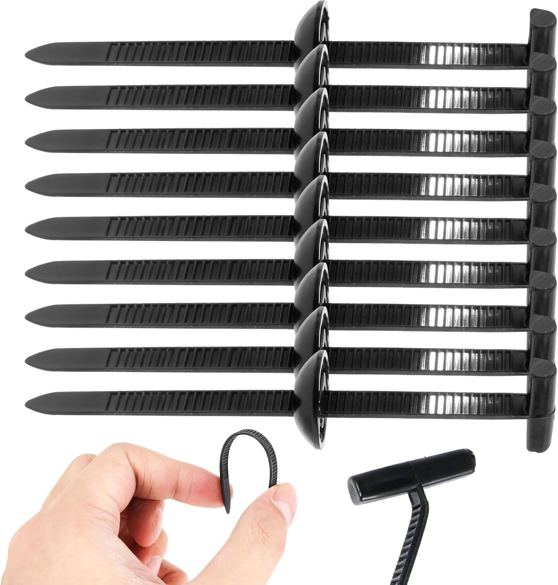 Kabelbinders 90 mm - nylon - dubbelzijdige kaartsleuf - ideaal voor bevestiging - ShopVlot