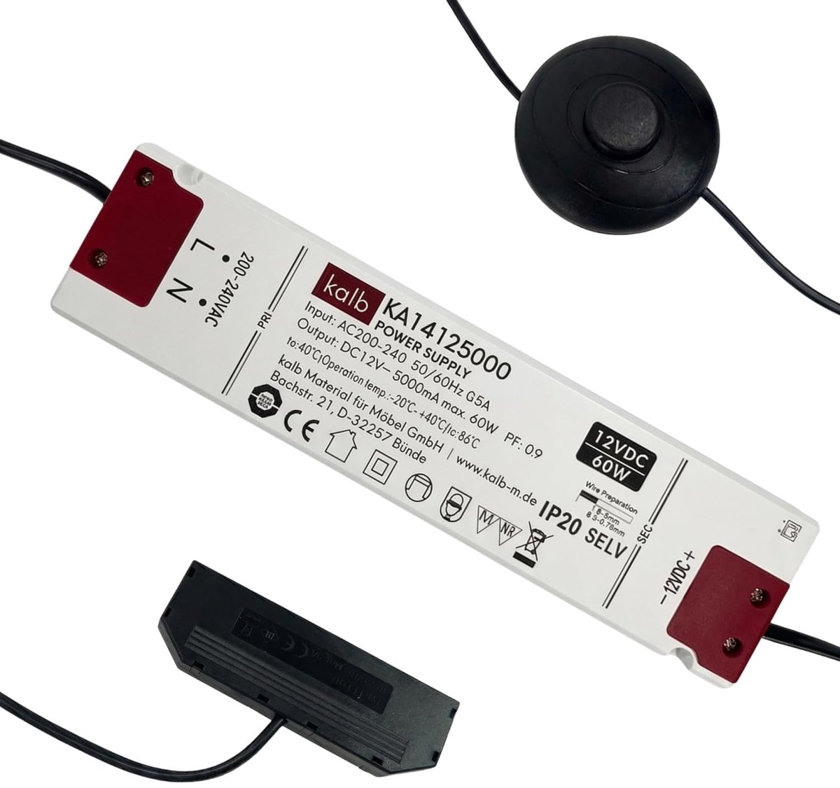 LED transformer 12V 15W 30W 60W - met voetenschakelaar - 6/10-weg verdeler - ideaal voor mini LED toepassingen - ShopVlot