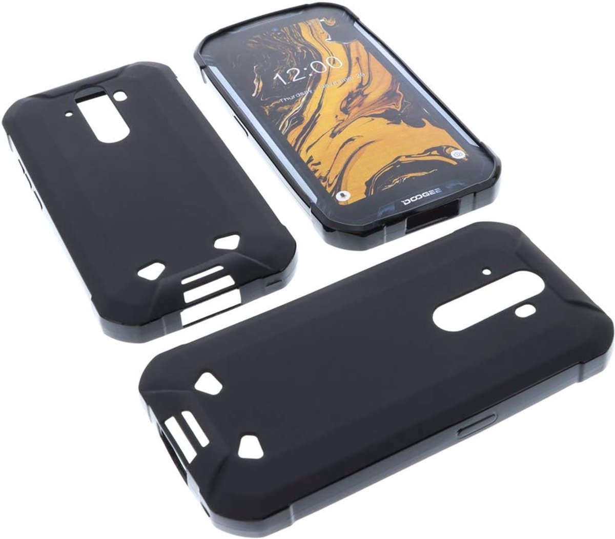 Case Compatible with Doogee S58 PRO Rubber TPU Protection Mobile Phone Case Black - ShopVlot