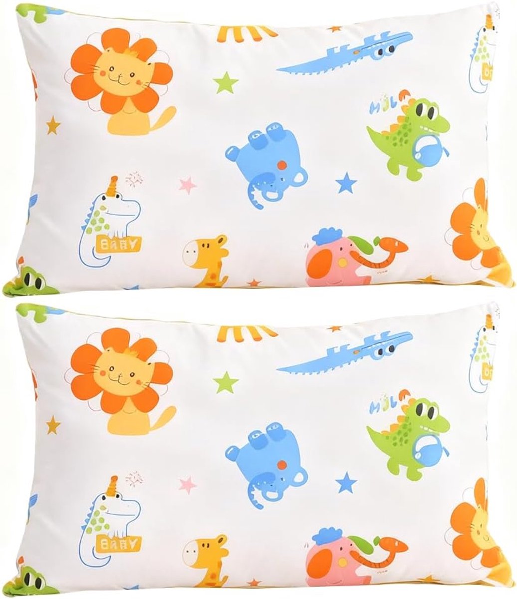 2 Pcs Pillow Case for Kids JynxtoyZeal Cartoon Animals Pillowcase Soft Cotton Pillowcases Cute Decorative Pillowcases - ShopVlot