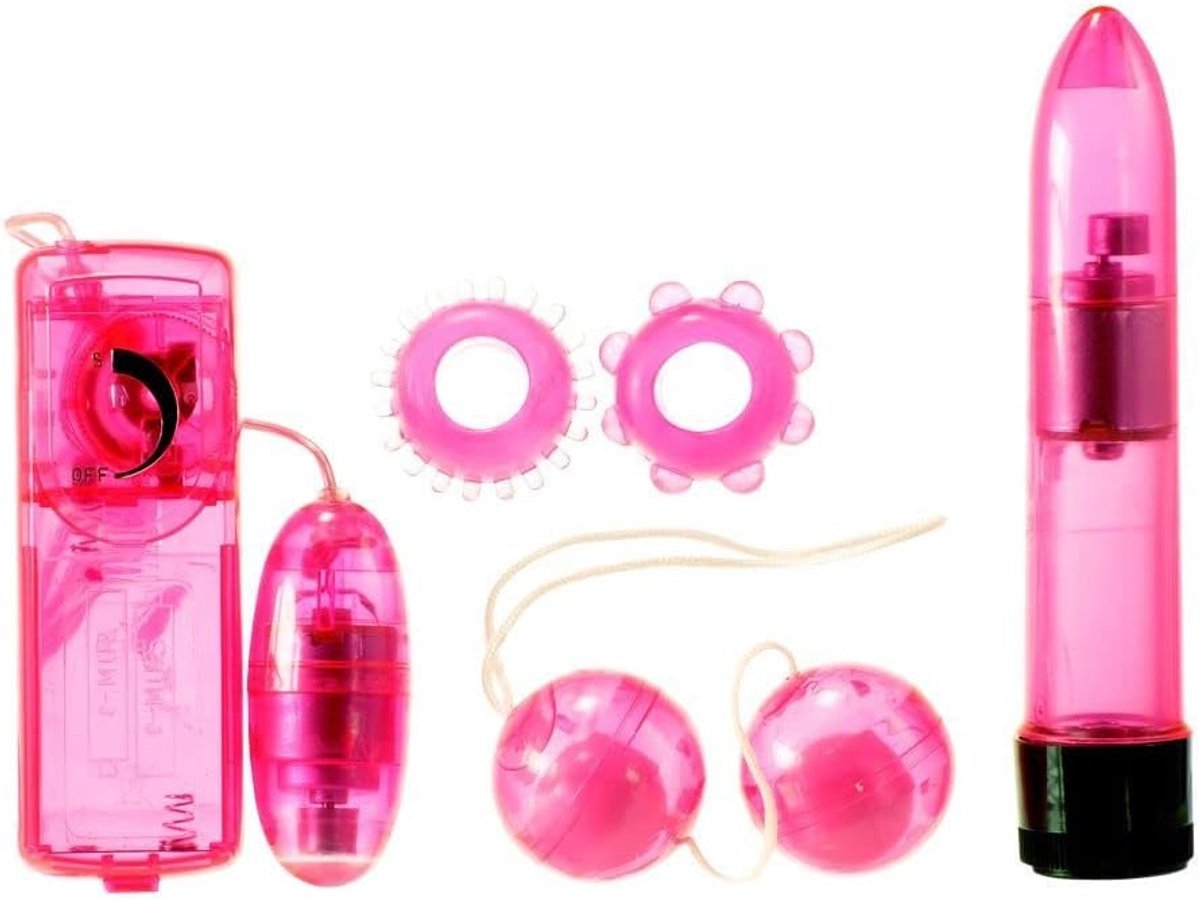 Seven Creations Clearkit Seethru Vibrator Set pink-transparent (5-piece) - ShopVlot