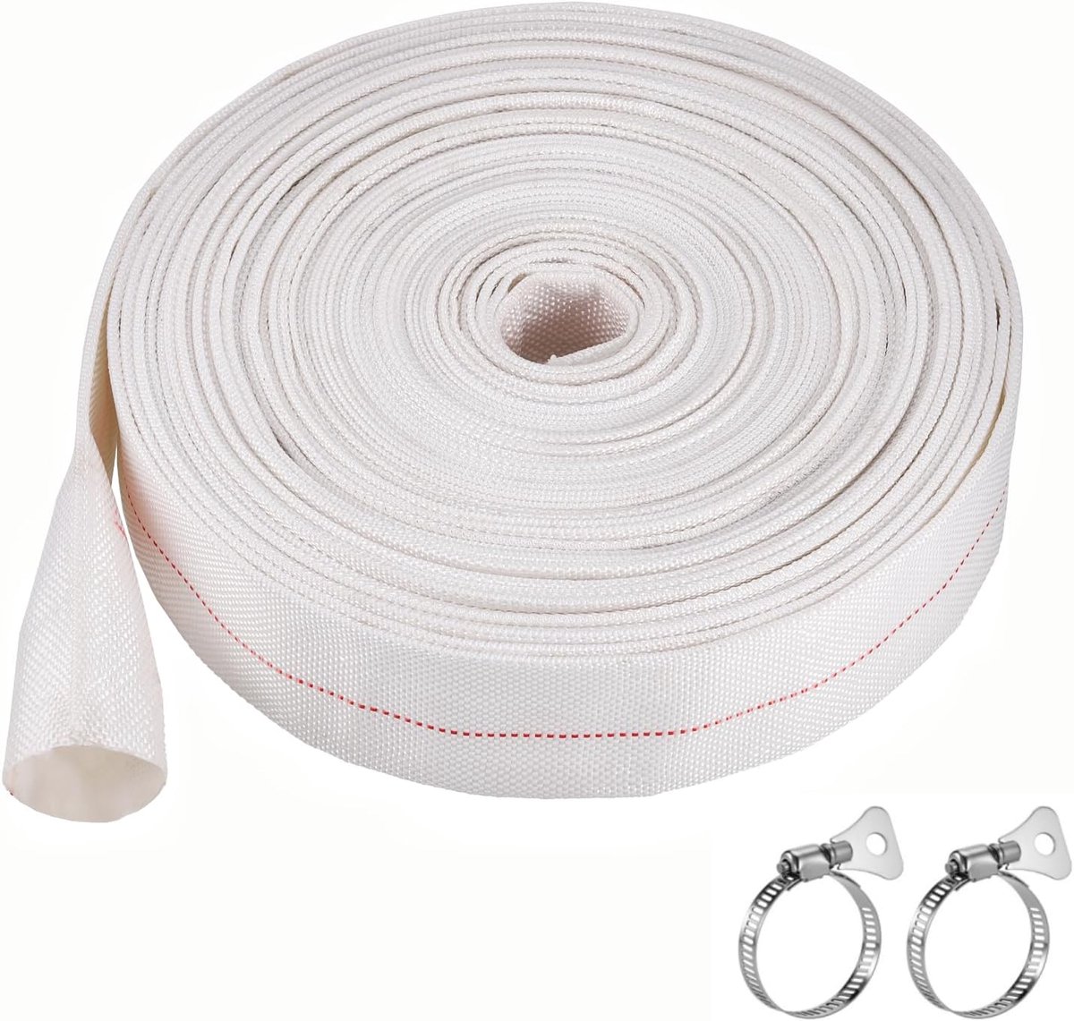20 m drain hose pipe, 32 mm diameter garden water hose pipe with 2 clips, water pump hoses for submersible pumps and - ShopVlot