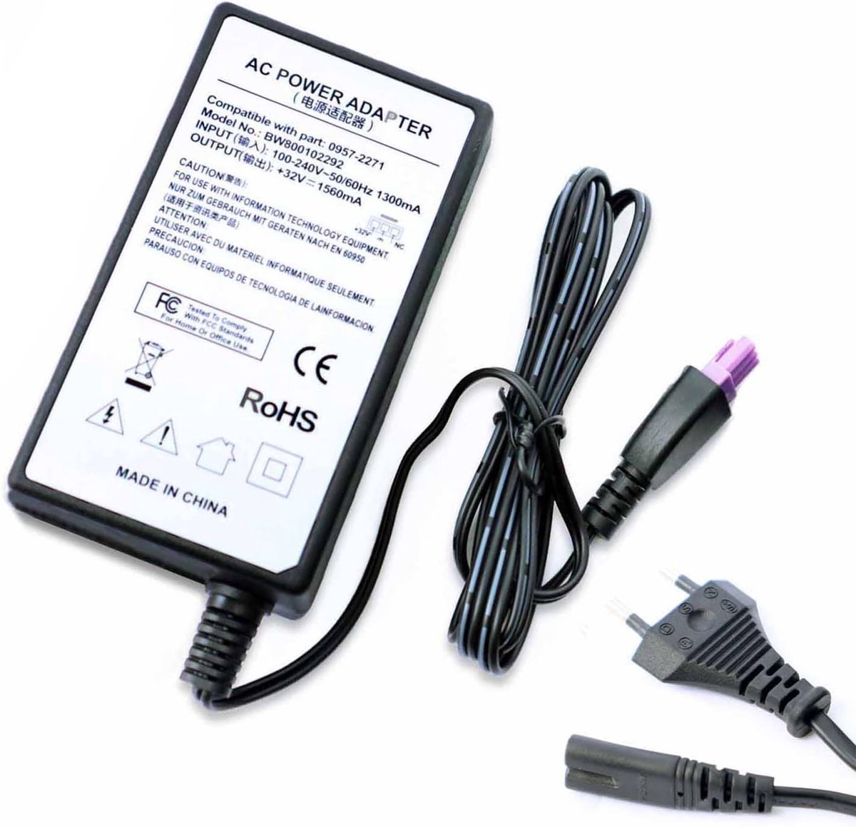 32v AC Adapter Charger Power Supply Chargers mains cable replacement compatible with HP Deskjet Photosmart PSC - ShopVlot