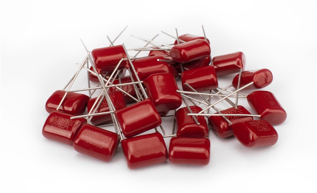 25 Pcs Metallized Film Capacitor CBB104 400V 0.1uF Polypropylene DC Capacitor - ShopVlot