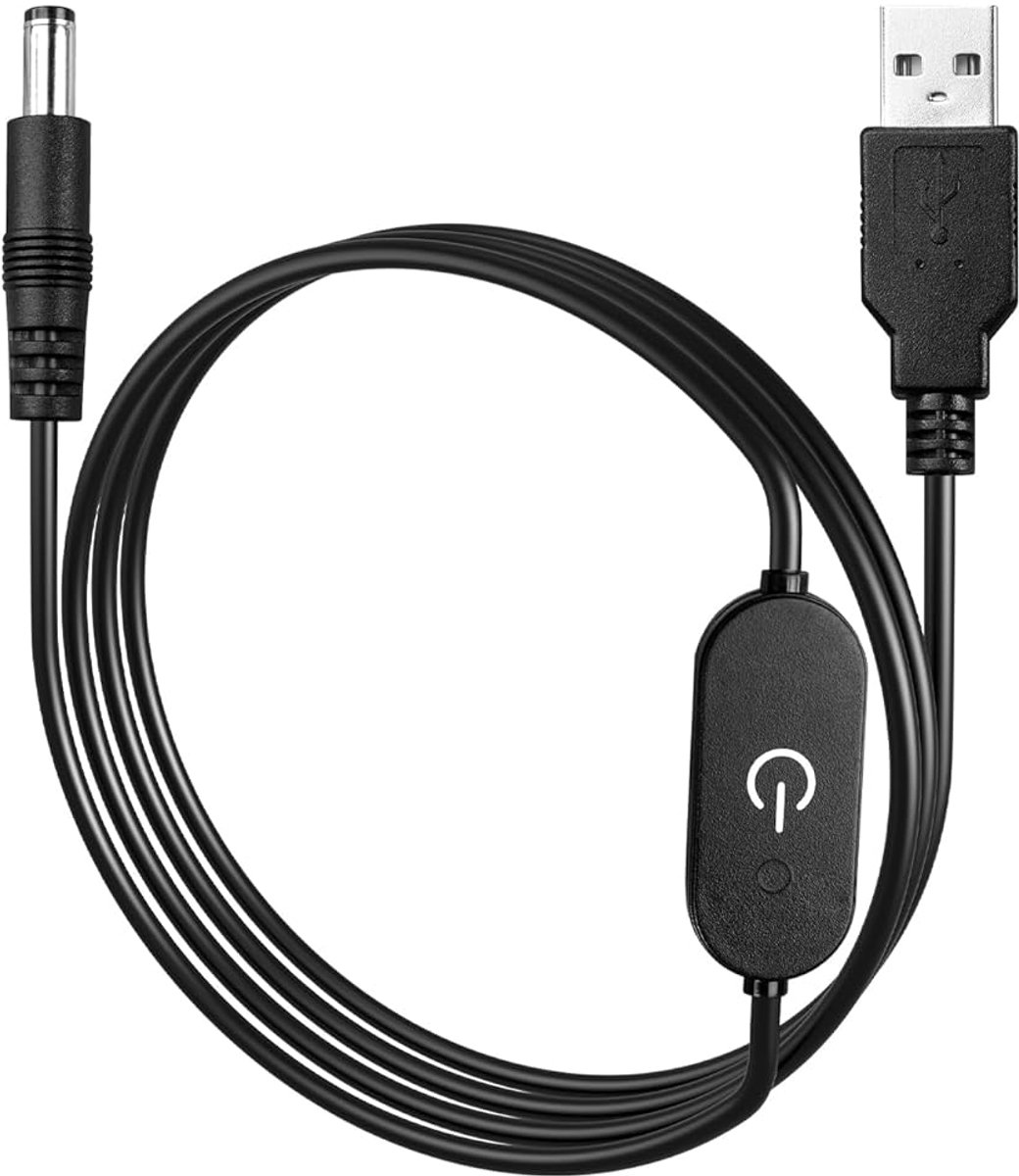 GINTOOYUN LED Strip Touch Dimmer 12V 3A USB Plug to 5.5 x 2.5mm DC Plug Switch Extension Cable Plug Single Color - ShopVlot