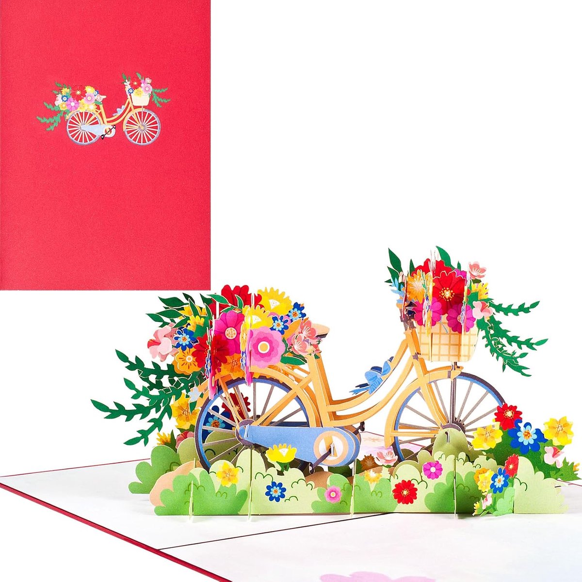 3D Birthday Card Pop Up Bike Card with Envelope for Use as Encouragement Card, Graduation Card, Comfort Cards, Thank - ShopVlot