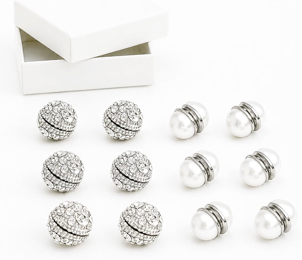 12 paar sluiergewichten, magnetisch, onzichtbare bruidsaccessoires, magnetische sluiergewichten voor het bevestigen - ShopVlot