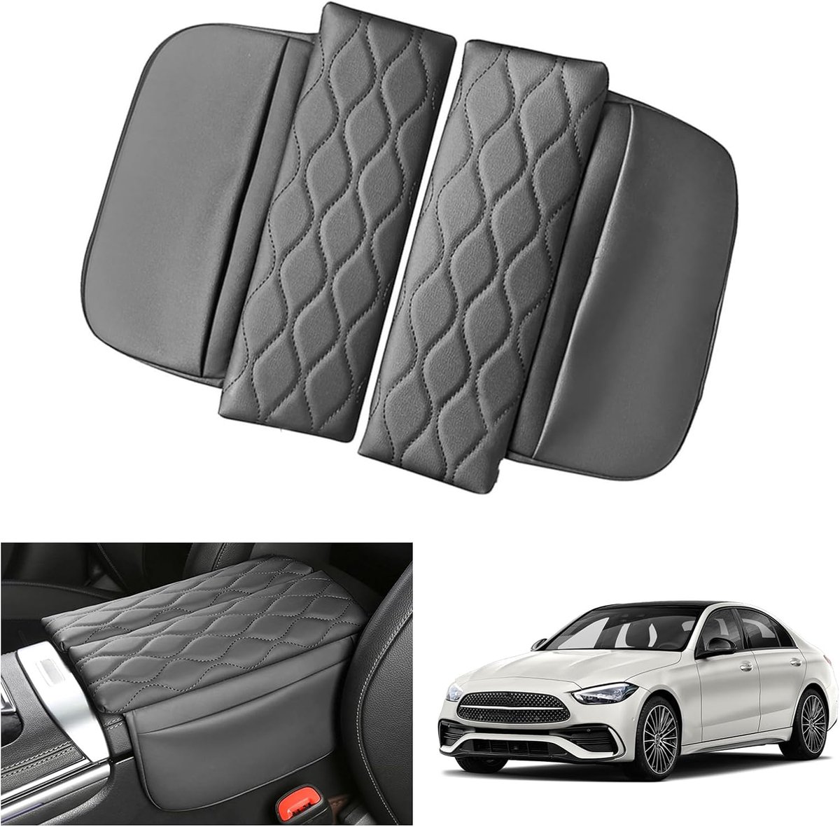 Armsteunhoes Mercedes-Benz C-Class W206 / GLC X254 2022-2025 - PU microvezelleer - Bescherming - Voorkom slijtage - ShopVlot