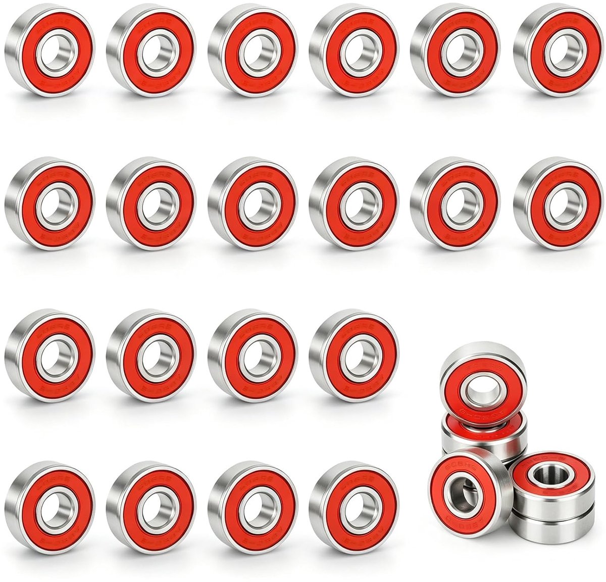 Kogellagers 608 8 x 22 x 7 mm Dubbel afgeschermd Geschikt voor scooters en skateboards ShopVlot
