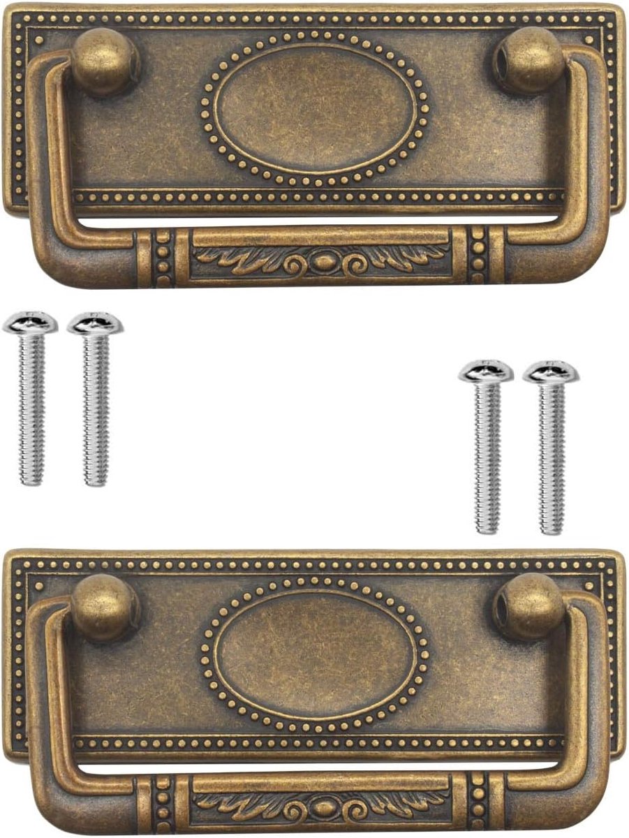 Folding Handles Set van 2 - Antiek Brons - Vintage Design - Perfect voor Kasten - ShopVlot