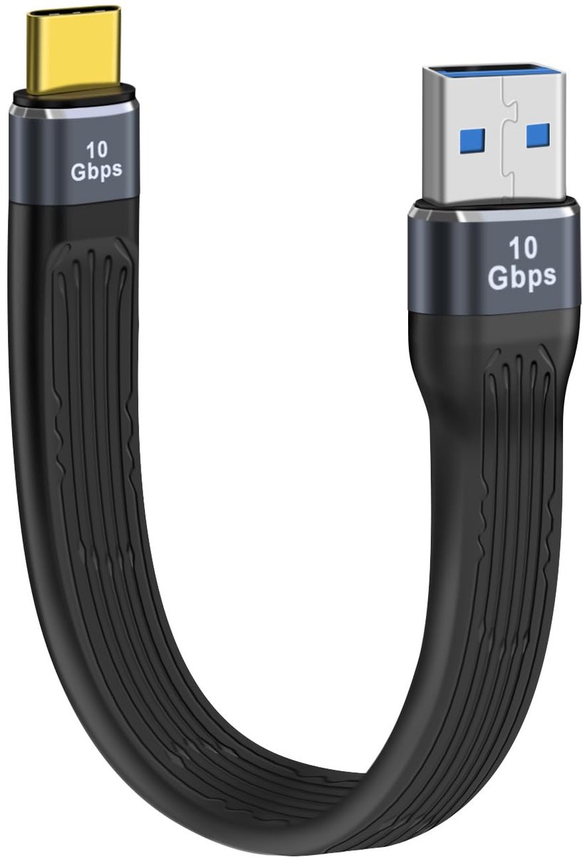 USB A naar USB C Kabel 13cm - Type A naar Type C - PD 60W - Snelladen voor telefoon - ShopVlot