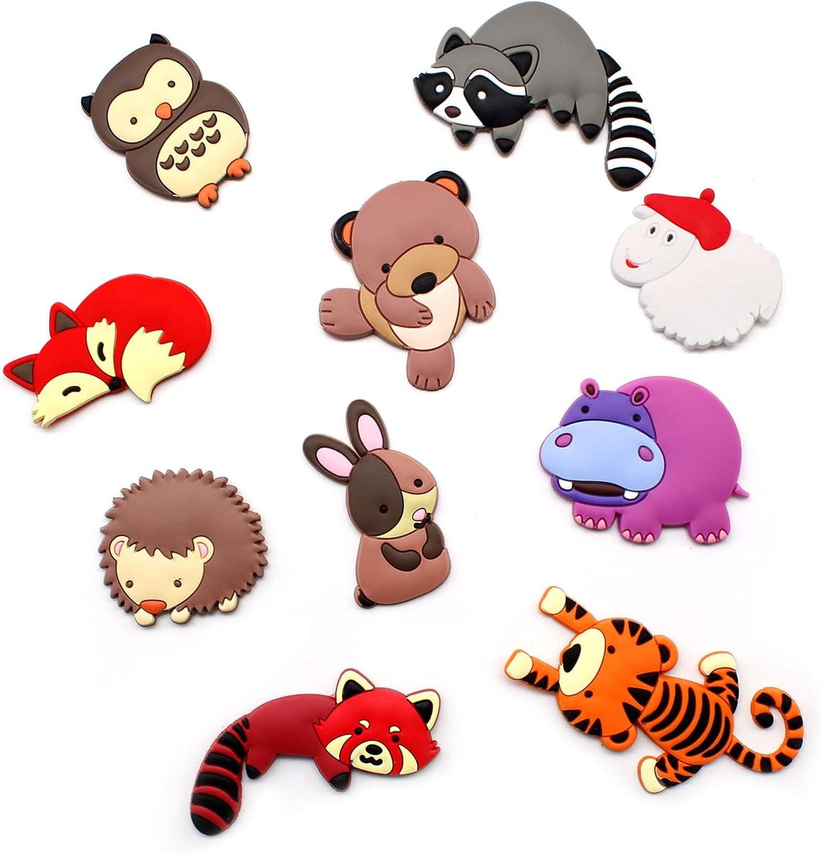 Fridge magnets dieren 10 stuks - PVC rubber - schattige ontwerpen - educatief speelgoed voor kinderen - ShopVlot