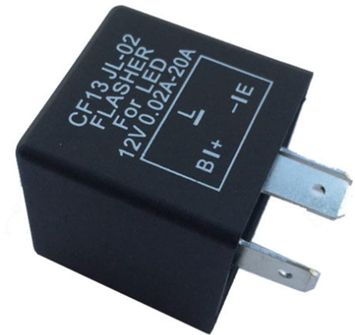 Flitsrelais 3-polig - 12 V 0.02-20 A - Zwart - Voor LED-indicator - ShopVlot