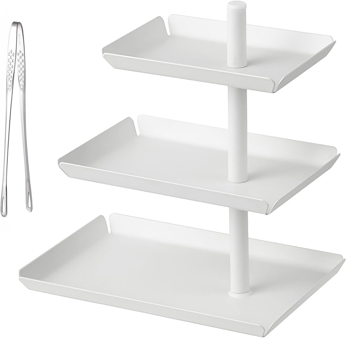 Cupcake stand 3-laags wit - elegante dessertstand - perfect voor feesten - benadrukt kwaliteit van gebak - ShopVlot