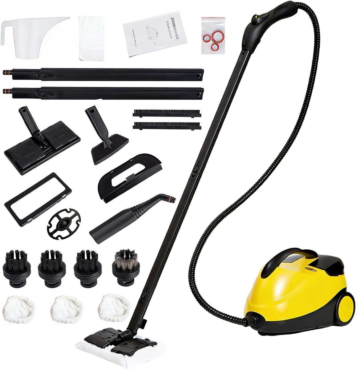 Stoomreiniger 2000 W - 23 accessoires - 4 bar stoomdruk - hygiënische diepreiniging - ShopVlot