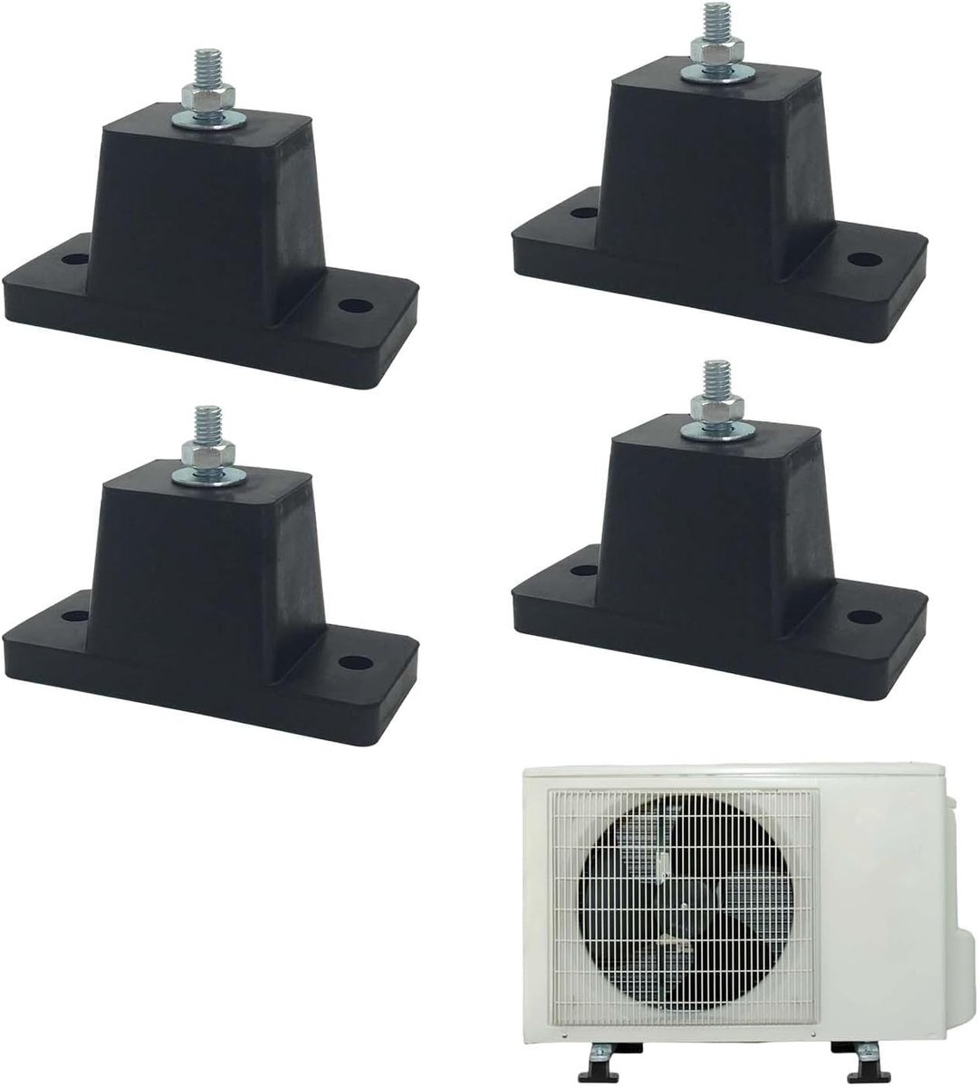 Schokdemper rubberlagers 4 cm - pack van 4 - duurzaam materiaal - voorkomt slijtage - ShopVlot